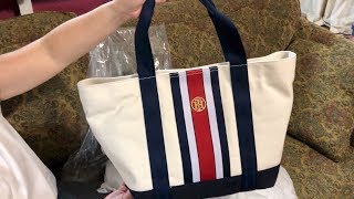 Tommy Hilfiger Bag for Women Canvas Item Tote - Beige - YouTube