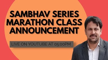 SAMBHAV SERIES | MARATHON CLASS | ANNOUNCEMENT | C4U | SAHENDRA SIR