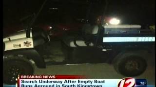 Search underway after boat runs aground in South Kingstown