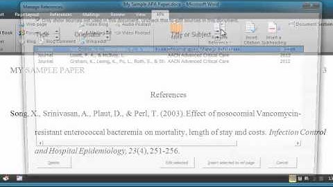 Reuse & Edit APA References
