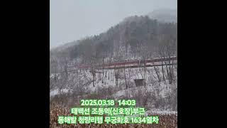 #무궁화호 #전기기관차 #train #설국열차 #8200호#1634열차 #조동역#신호장#태백선