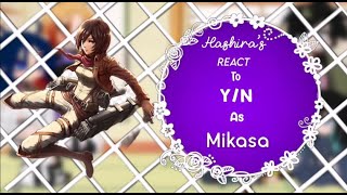 The Hashira's react to Fem! Y/N as Mikasa Ackerman ¦¦ Weirdo._Gacha