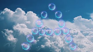 Буква А из мыльных пузырей
