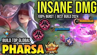 PHARSA BEST BUILD 2024 | TOP GLOBAL PHARSA GAMEPLAY | MOBILE LEGENDS✓