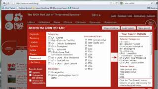 IUCN Database Tutorial screenshot 1