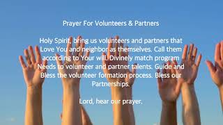 Sjnc Prayer For Volunteers & Partners 9