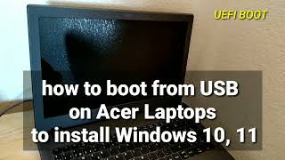 how to boot from USB on Acer Laptops to install Windows 10, 11 screenshot 5