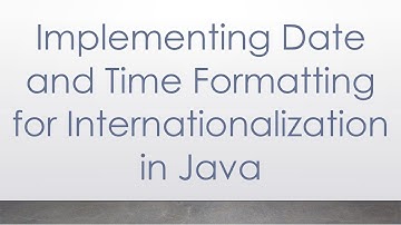 Implementing Date and Time Formatting for Internationalization in Java