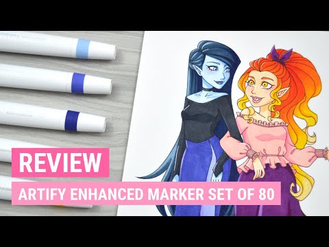 GCP Products Artify 80 Enhanced Colors Art Markers, Fine & Broad Dual Tips  Professional Ar