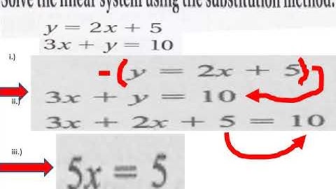 6 2 L V Solve Linear Systems by Substitution Pt 1