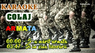 Karaoke 🆕 COLAJ 🇦🇩 S-a marit armata + Si in ziua liberarii Negativ ▶️ stil Albatros screenshot 4