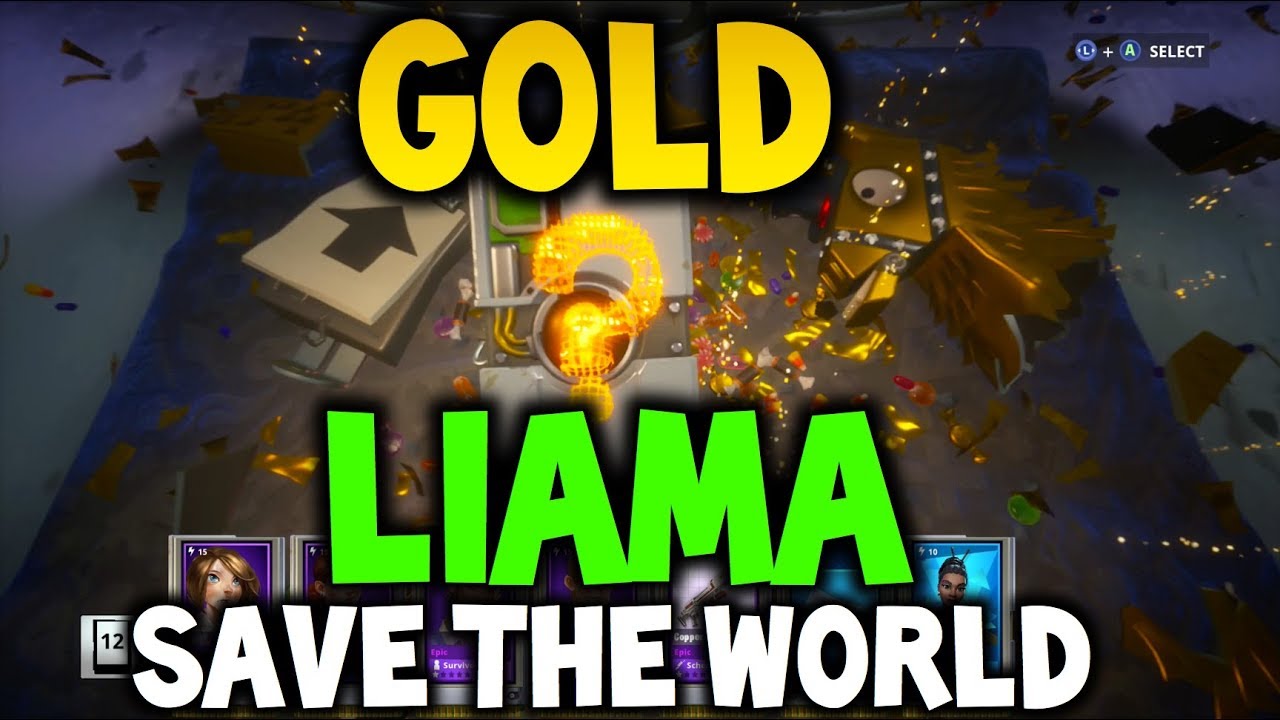 GOLD LlAMA OPENING FORTNITE - (Save the World) - Xbox One ...