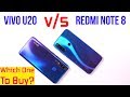 Vivo U20 vs Redmi Note 8: Gaming | Camera Comparison | Battery Test | Which One To Buy? [Hindi]