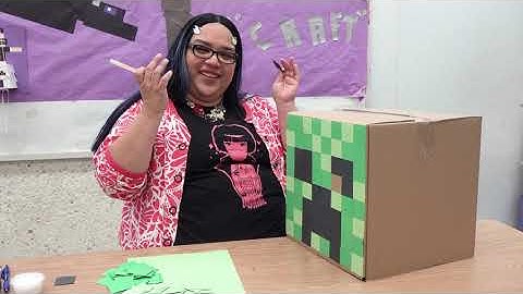 Mine "Craft" Lesson 2 - Making a Creeper Costume Mask