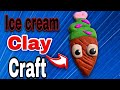 🍦 DIY Clay Ice Cream Craft | Easy &amp; Cute Modeling Clay Tutorial nice video slime!