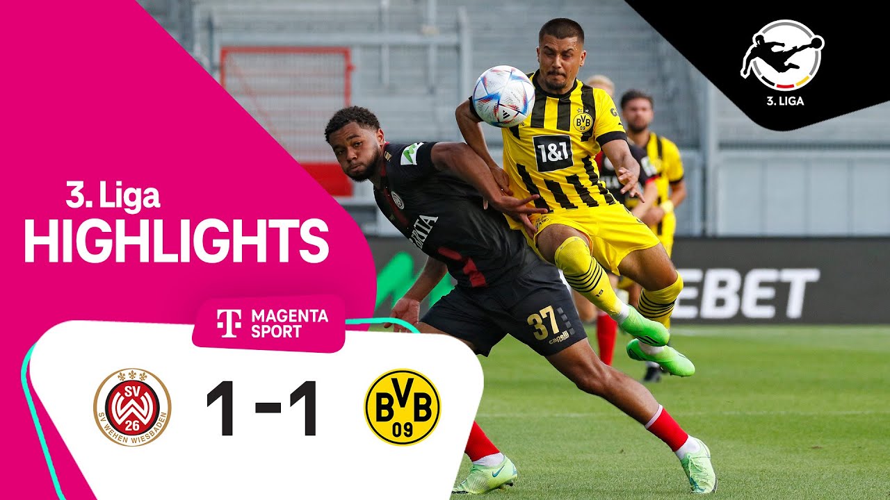 SV Wehen Wiesbaden Borussia Dortmund II Highlights 3. Liga 22/23