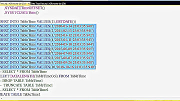 SQL Server Data Type Part 15 - Time (Telugu)
