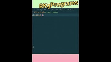 print Hello world in c++ language #Rkgprograms#c++#programming
