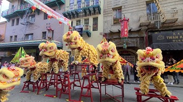 Traditional Lion Dance & EXPLODING FIRECRACKERS ~ Yau Kung Moon USA // Lee Family Association
