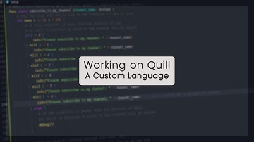 Working On Quill - A Custom Programming Language (LIVESTREAM)