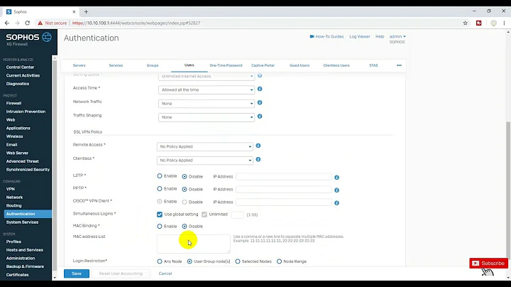 [Sophos XG Firewall] How to Enabling user based-MAC Binding step by step in Hindi | New Video