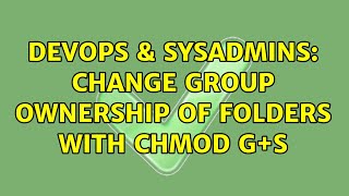 DevOps & SysAdmins: Change group ownership of Folders with chmod g+s (4 Solutions!!)