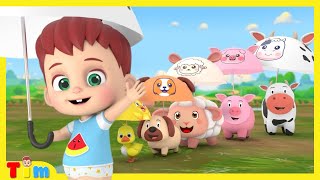 Rain Song with Cute Animals | Fun Song for Kids | Tune Time with Tim