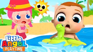 Be Safe OnThe Beach! | Opposites Song | Little Angel Kids Songs