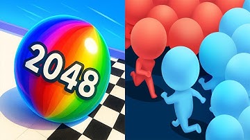 Ball Run 2048 VS Count Masters - All Levels SpeedRun Gameplay Android iOS Ep2