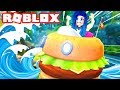 MAKING A BURGER BOAT TO FIND TREASURE IN ROBLOX!
