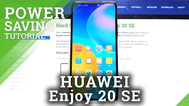 How to Enable Power Saving Mode in HUAWEI Enjoy 20 SE – Find Battery Saver Option
