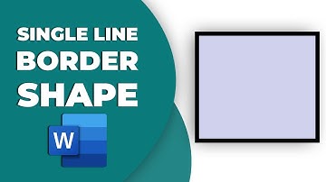 How to add single line border to shape in word