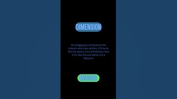 Identifying a Dimension and a Measure #dataanalytics #datascience #tableau #analytics #datatypes