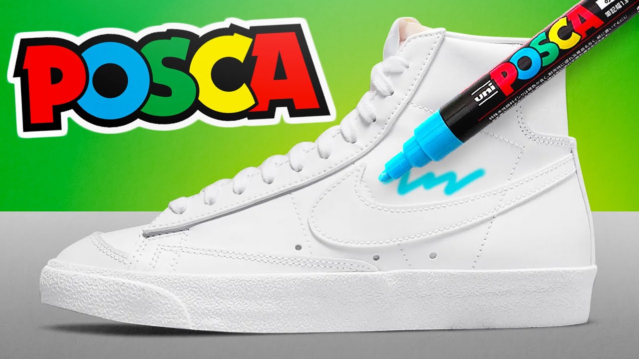 Customizing Shoes With Posca Markers Satisfying Customs YouTube