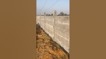 To label the precast boundary wall the fins are lowered into the soil in this manner#precastboundary