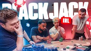 8500 On The Table, Hit With 18, Double Up Without Seeing 4-Player Blackjack Session