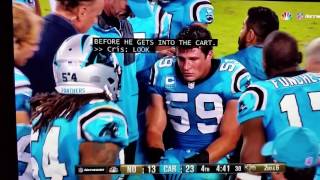 Luke Kuechly pulled out for injury Panthers/Saints game