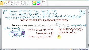 Bài tập tối tiểu hóa hàm Boole | Phần 2