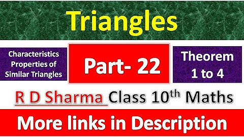 Triangles | Class 10th Maths | R D Sharma Solution | Dhanpat Rai Publication | Chapter 7 | Part 22