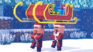 Villager Santa &amp; Rudolph Life - Minecraft Song Animation