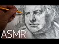 ASMR - Graphite pencil - Drawing of a bust of a man