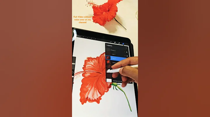 Hibiscus tutorial in procreate #procreatetutorials #smallbusiness #procreate #smallbusinessowner