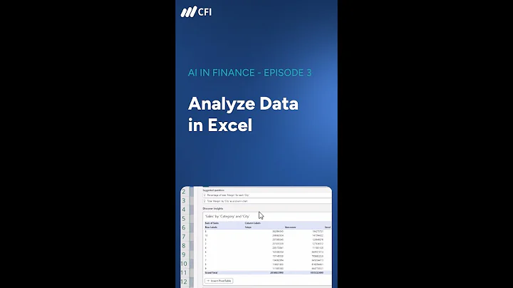 Analyze Data in Excel | AI in Finance - DayDayNews
