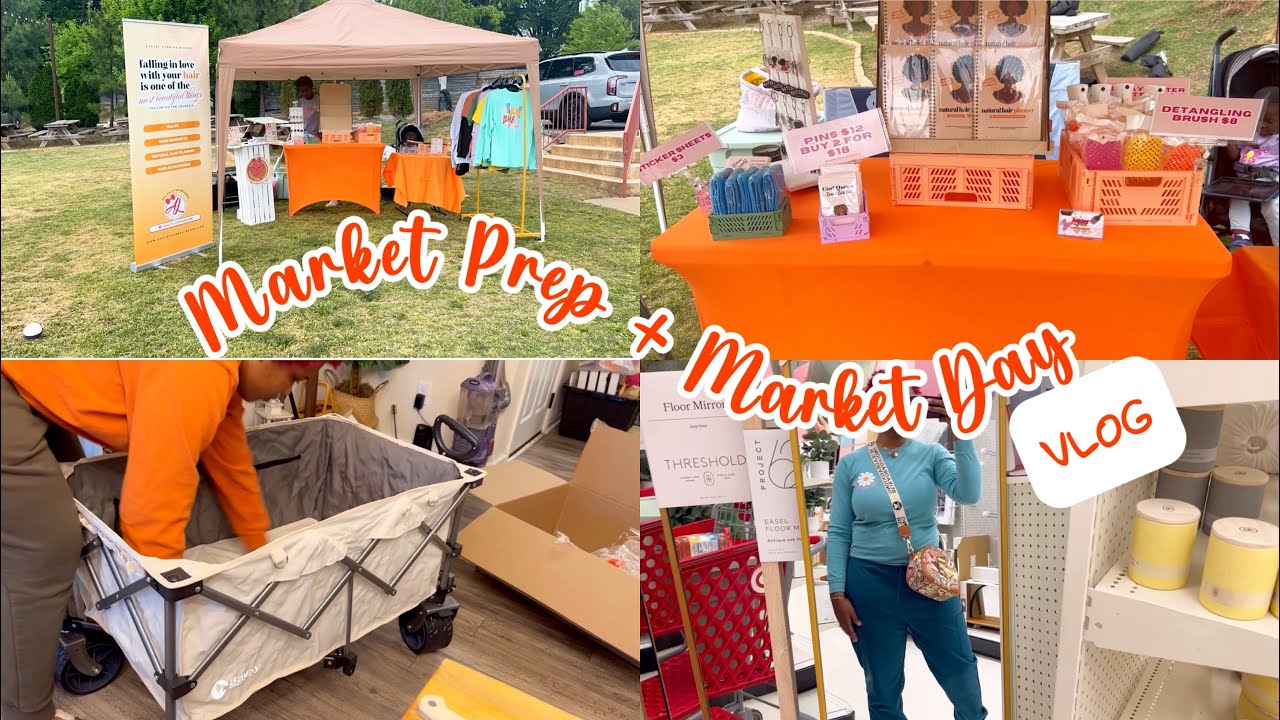 Market Prep + Market Day Vlog | Small Business Vlog | First outdoor Market EVER!