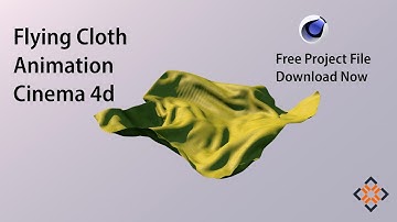 Flying cloth(waving cloth) cloth simulation animation | download free project file | cinema 4d