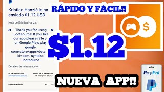 NUEVA APP!! 😱 [LootSource] + $1.12 Prueba de Pago | GANA DINERO a PAYPAL, Tarjetas Amazon y Google screenshot 5