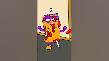 Numberblocks 13 Falls While Running from the Scary Zombie - Numberblocks Coloring Story#shorts