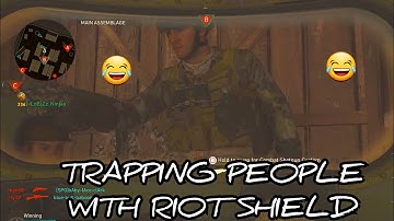 TRAPPING PEOPLE WITH RIOT SHIELD on CALL OF DUTY WW2.. (COD WW2)