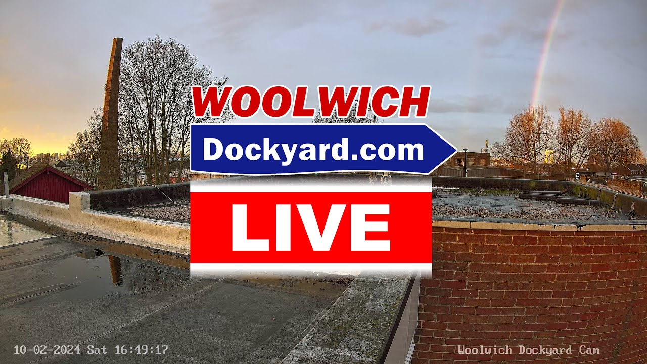 Woolwich Dockyard Rooftop Weather Live Stream - London — London, England live camera thumbnail
