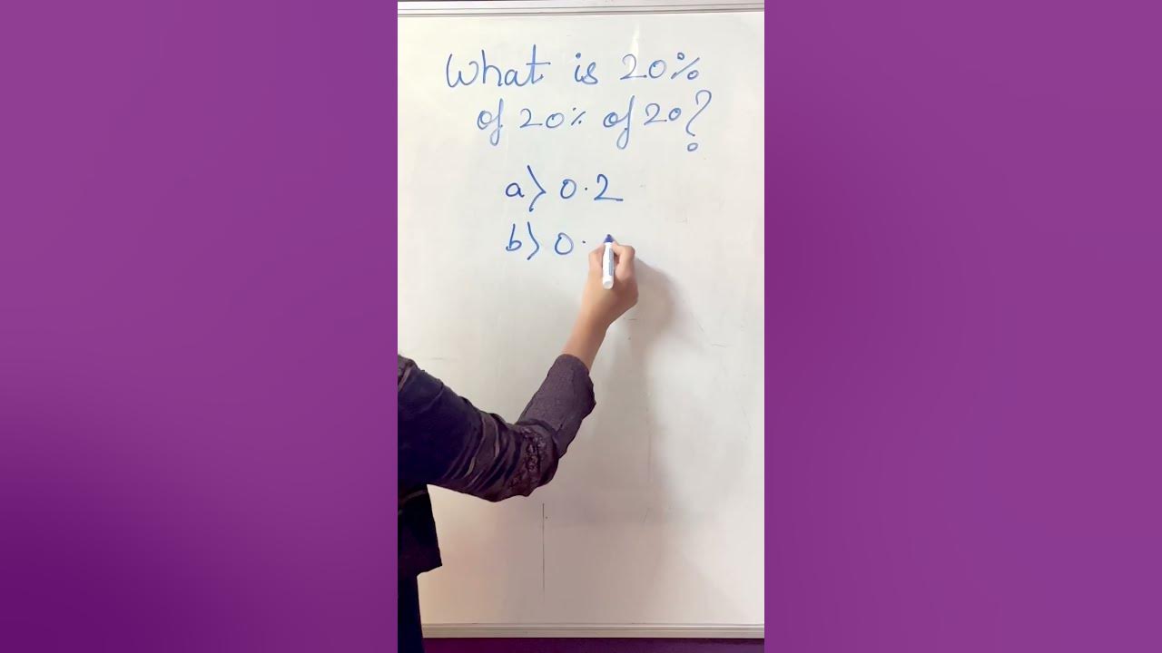 what-is-20-percent-of-20-trending-maths-educationalshorts
